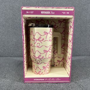HYDRAPEAK Pink Bow 25 oz Voyager Stainless Steel Tumbler COQUETTE Ribbon Bows